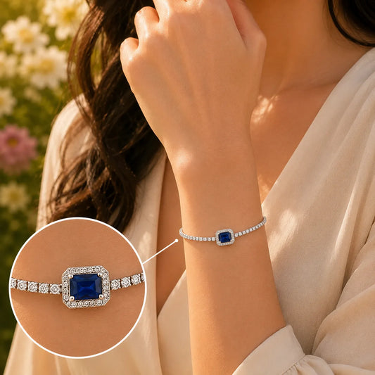 Pure Grace Studded Rhodium Bracelet for Women 2