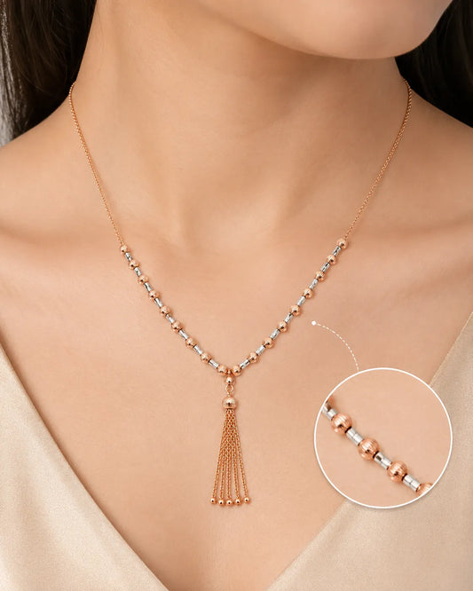 Rosaline Rose Gold & Rhodium Necklace 2
