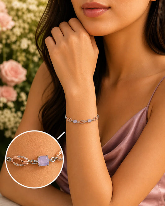 Rose Sheen Rose Gold & Rhodium Bracelet for Women 2
