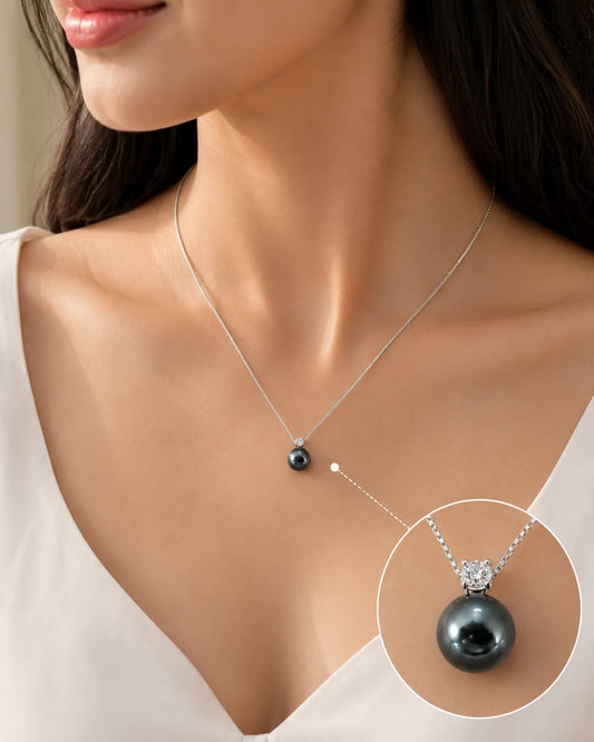 Serene Black Pearl Necklace 2
