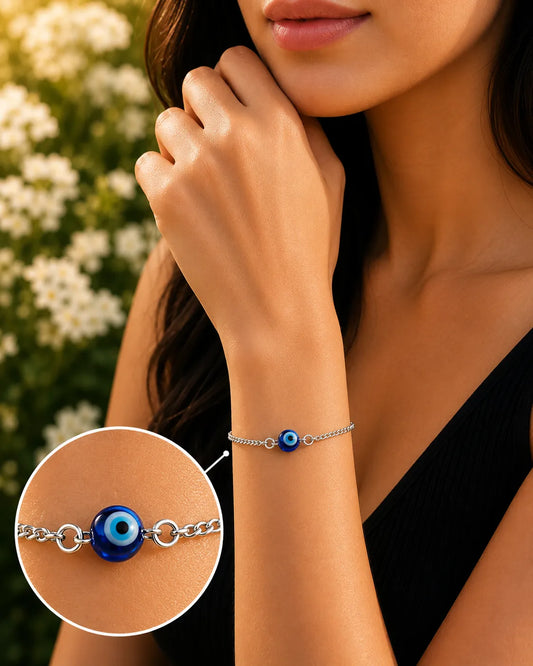 Solo Watcher Silver Evil Eye Bracelet for Women 2