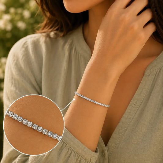 Sparkle Wrist Studded Rhodium Bracelet for Women 2