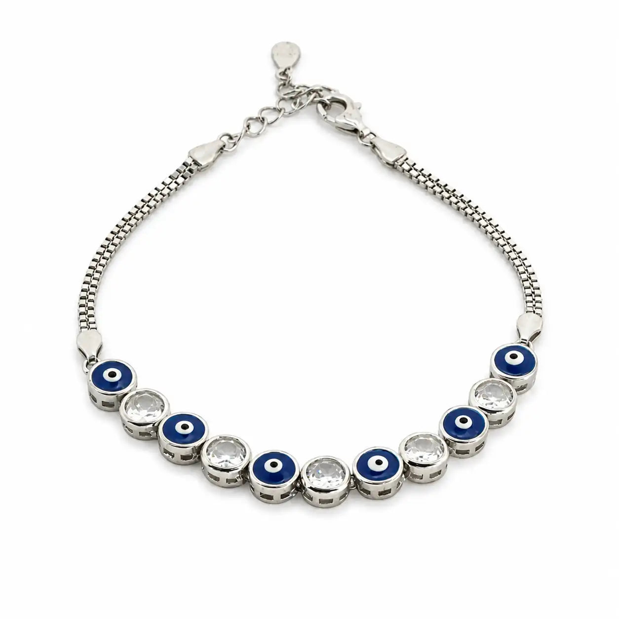 Starry Eyes Studded Rhodium Bracelet for Women 3