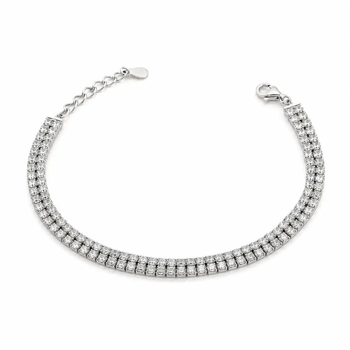 Starry Street Studded Rhodium Bracelet for Women 4