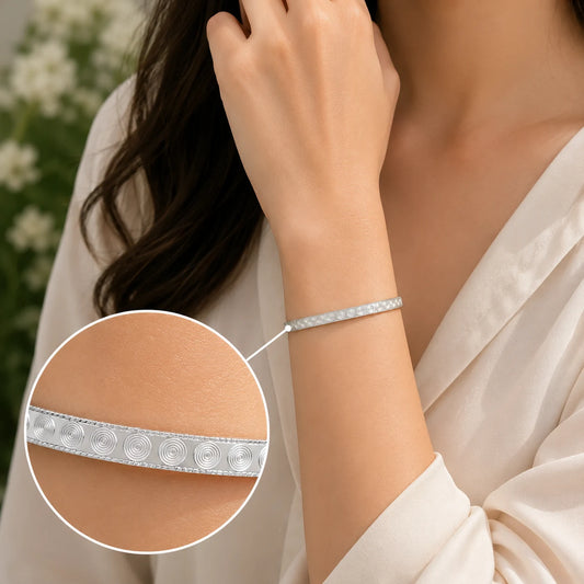 Sterling Strip Silver Bracelet for Women 2