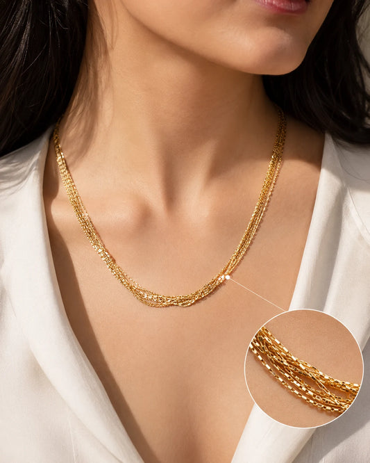 The Luxury Bunch Gold Plated & Rhodium Necklace 2