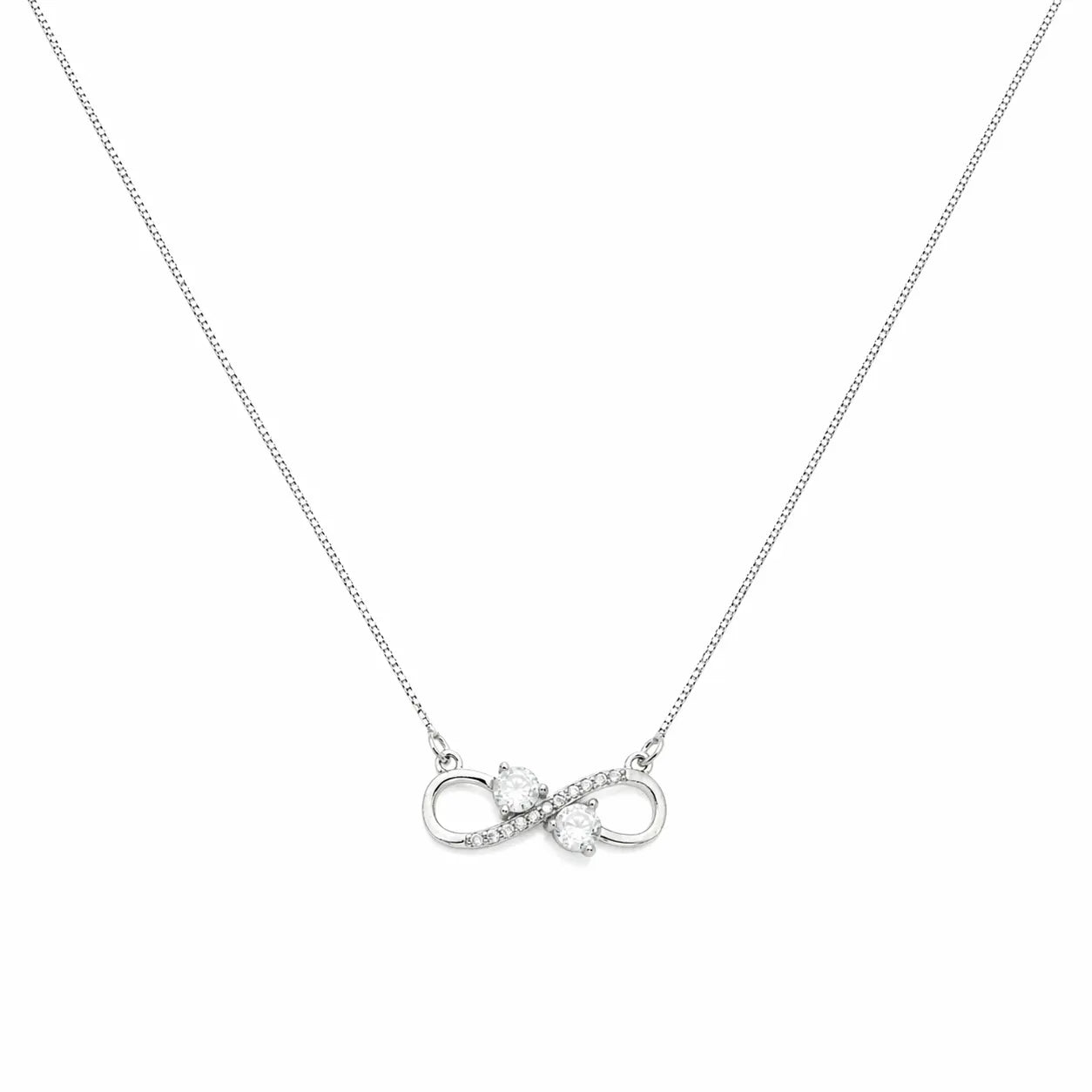 To Beyond Infinity Rhodium Necklace 3