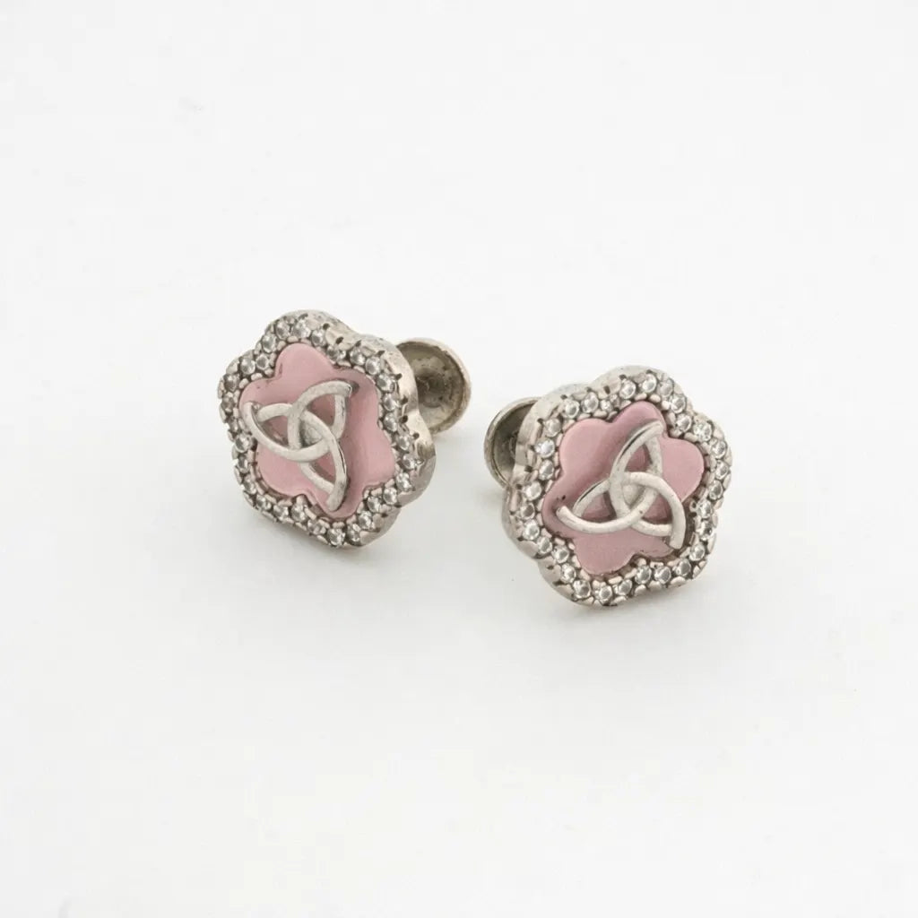 Trine Rhodium Earrings 10