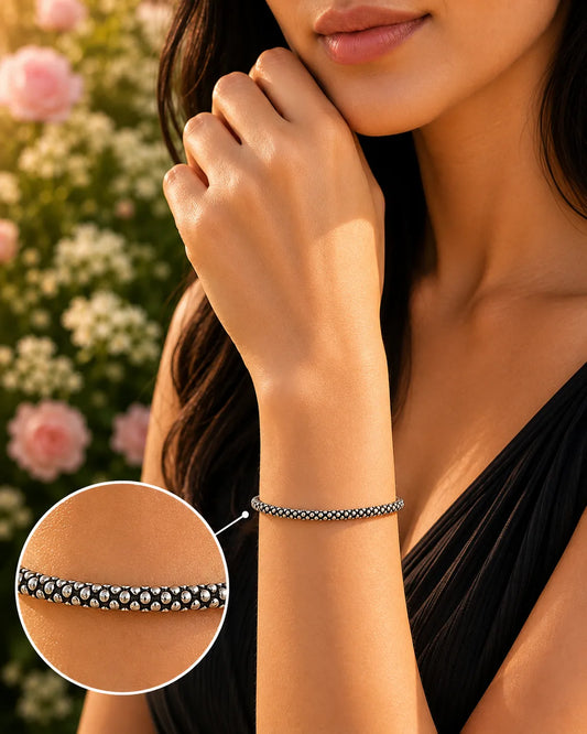 Truecore Oxidised Sliver Bracelet for Women 2