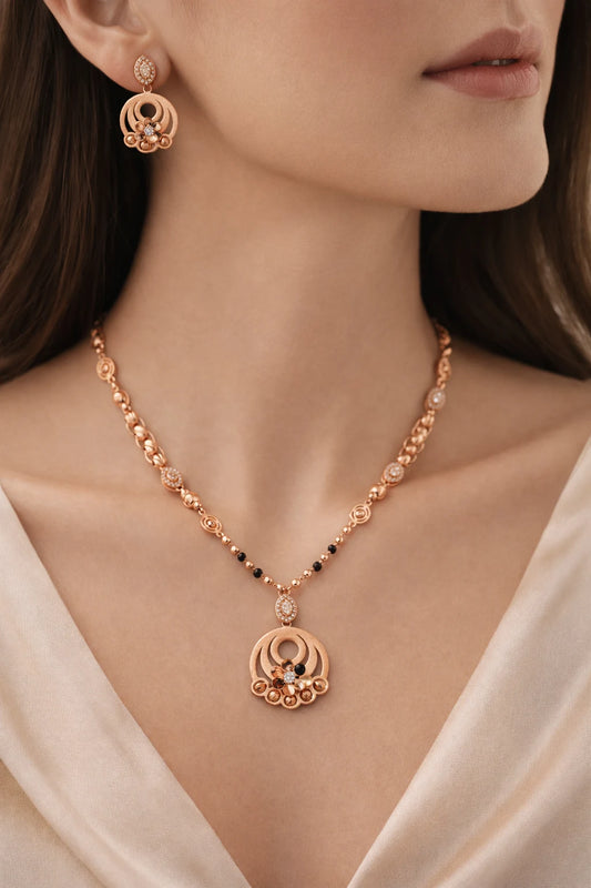 Verve Rose Gold Necklace Set 2