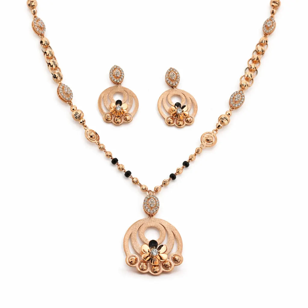 Verve Rose Gold Necklace Set 3