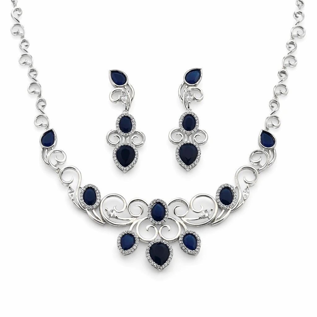 Vietorian Rhodium Necklace Set 3
