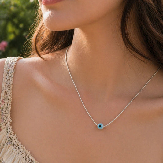 White Guardian Evil Eye Necklace 2