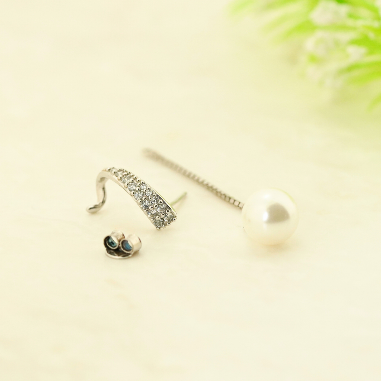 Moondrop Rhodium Earrings