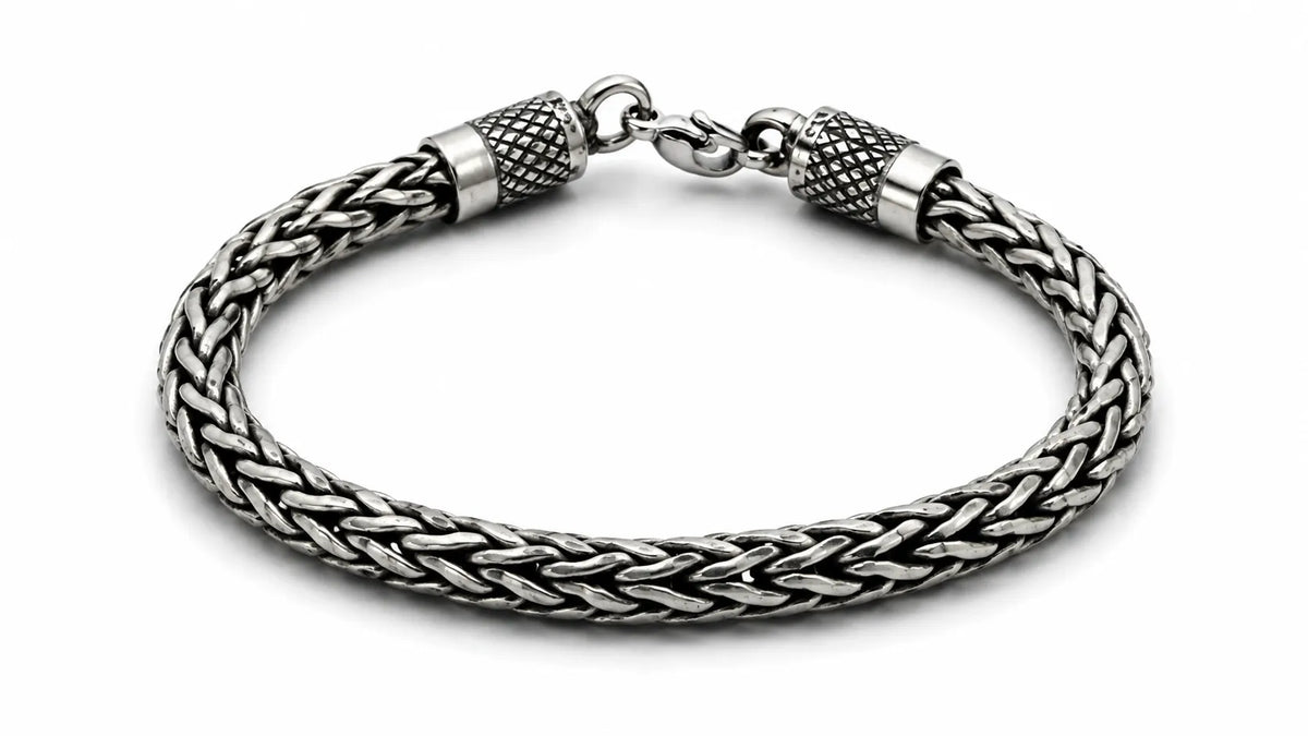 Viper Chunky Oxidised Bracelet for Men