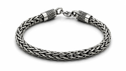 Viper Chunky Oxidised Bracelet for Men