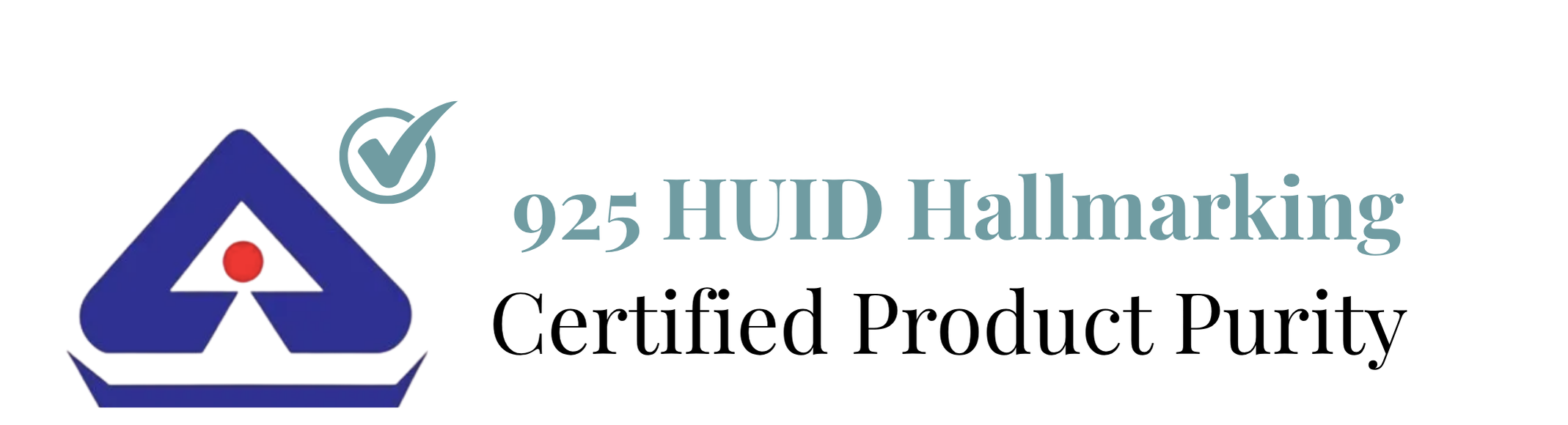 Logo for 925 HUID Hallmarking with certification text on a white background