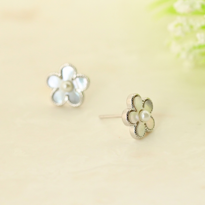 Flora Rhodium Earrings