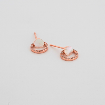 Twain Rhodium & Rose Gold Earrings