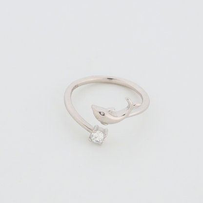 Dolphin Rhodium Toe Rings