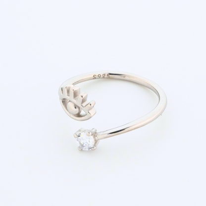 Eyes and Gems Rhodium Toe Rings