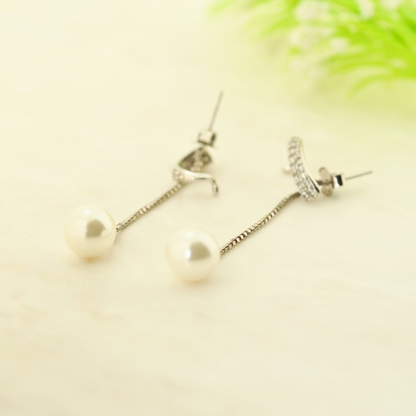 Moondrop Rhodium Earrings