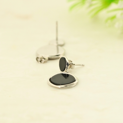 DoubleBlack Rhodium Earrings