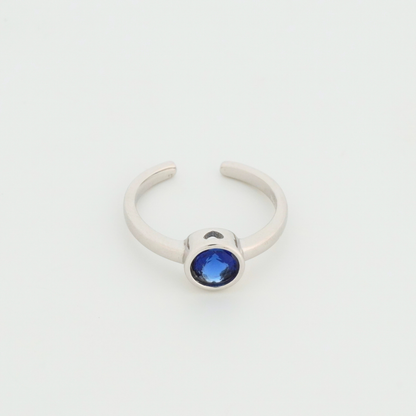 Blue Singularity Rhodium Toe Ring
