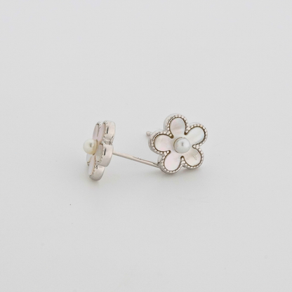 Flora Rhodium Earrings