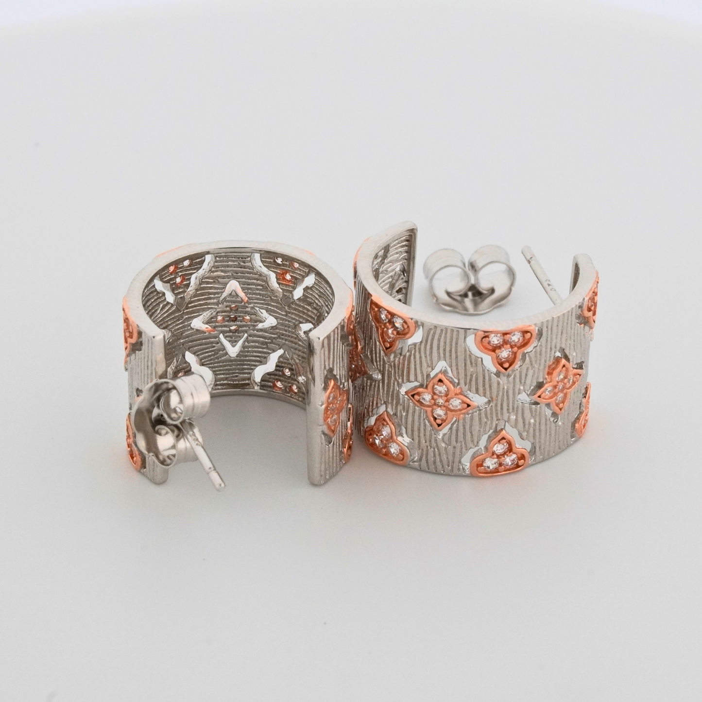 Swayline Rhodium Earrings