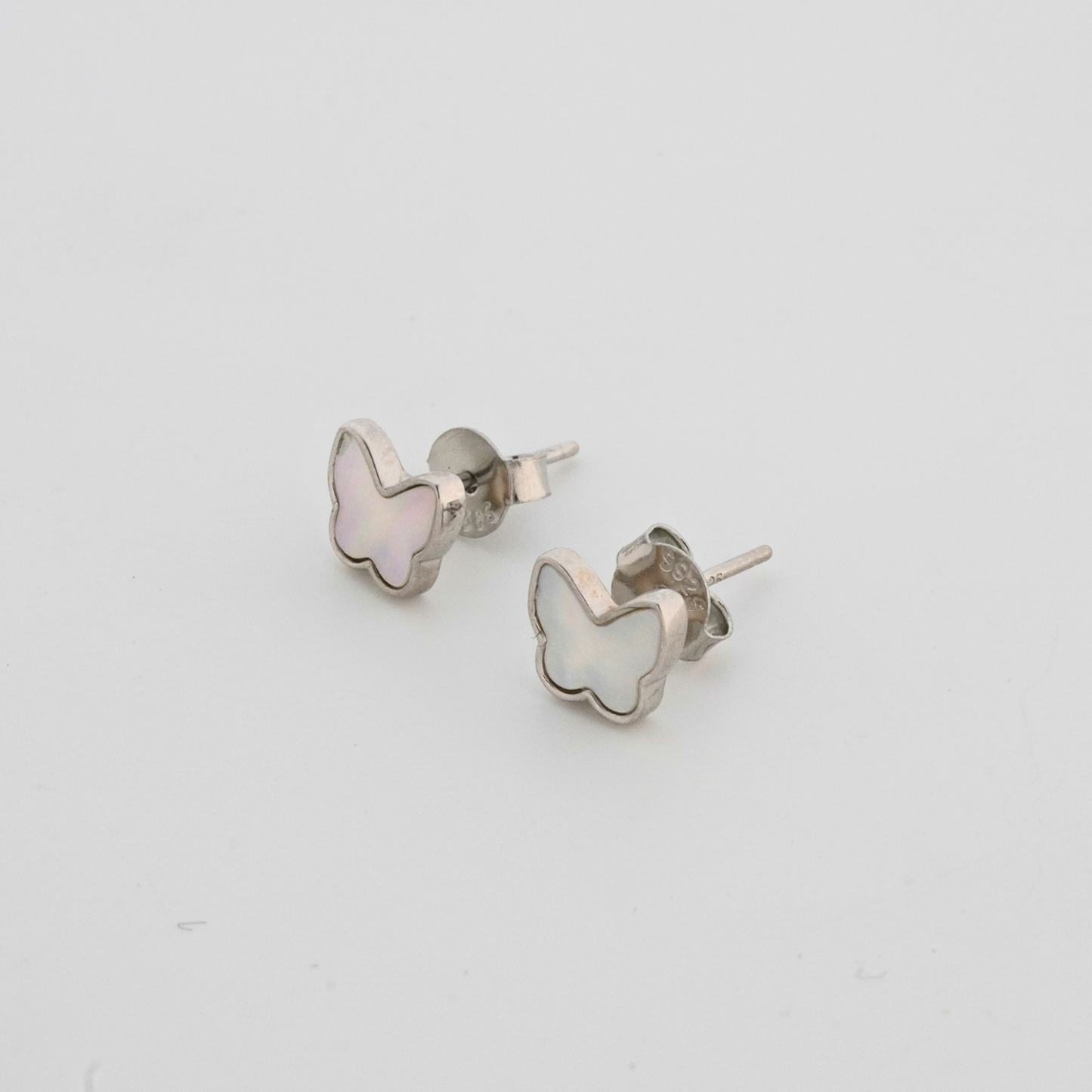Milkwing Rhodium Earrings