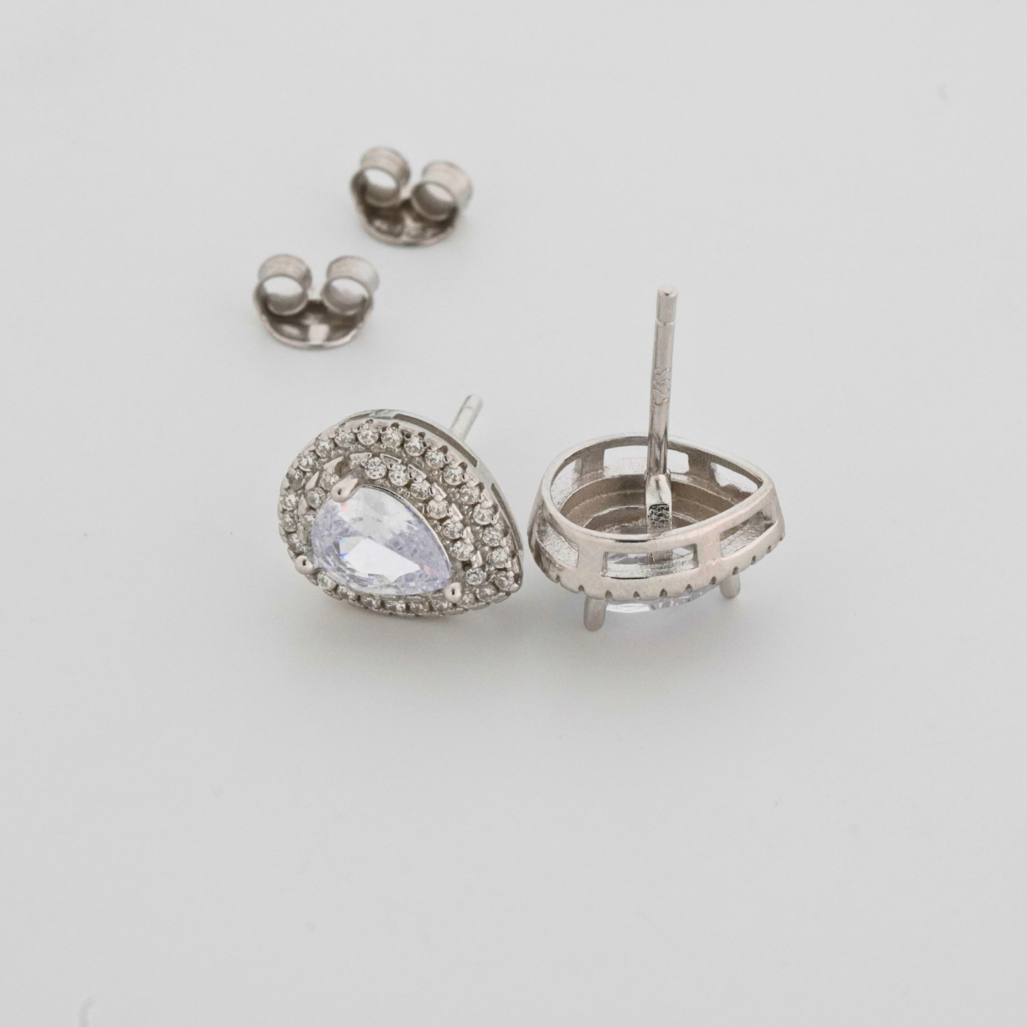 Dewdrops Rhodium Earrings