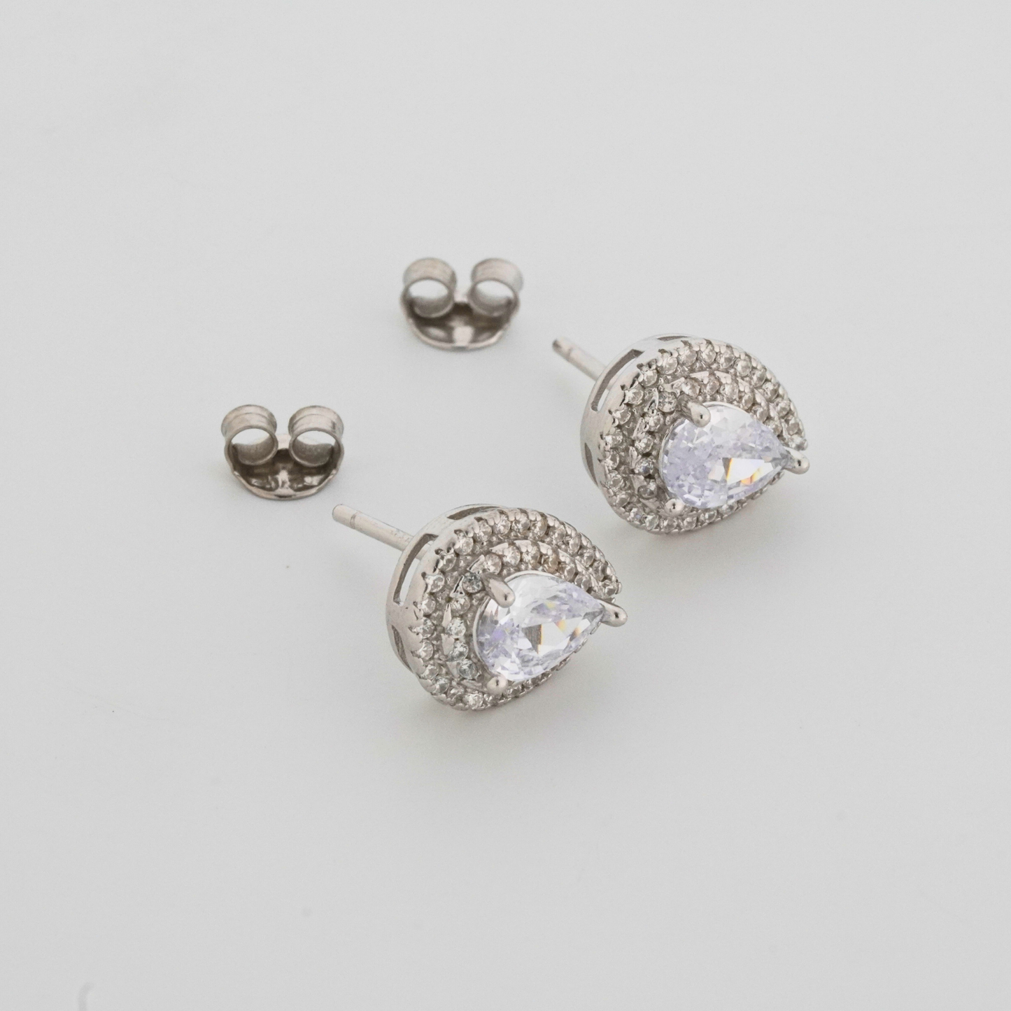 Dewdrops Rhodium Earrings