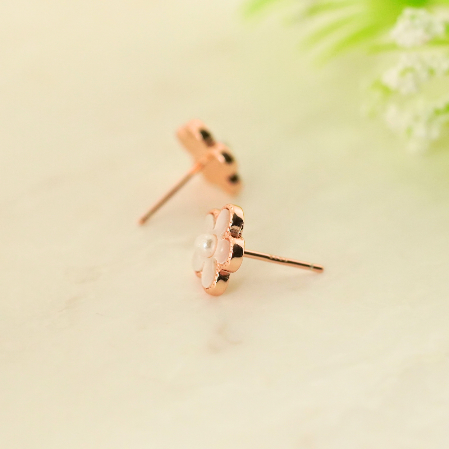 Flora Rose Gold Earrings