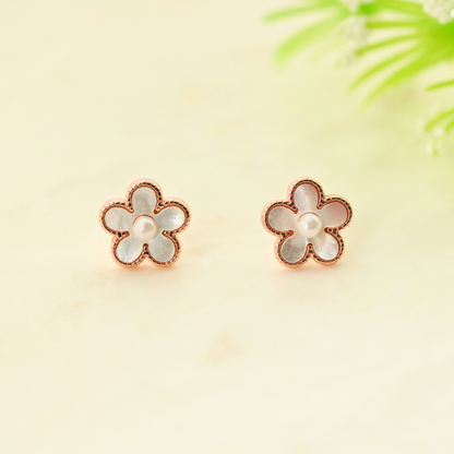 Flora Rose Gold Earrings