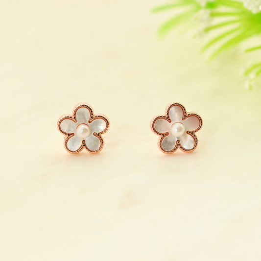 Flora Rose Gold Earrings