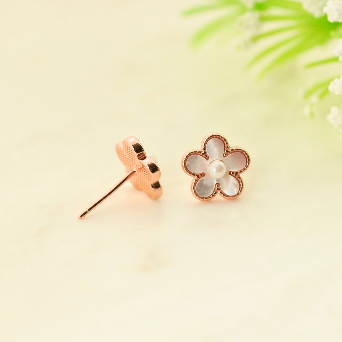 Flora Rose Gold Earrings