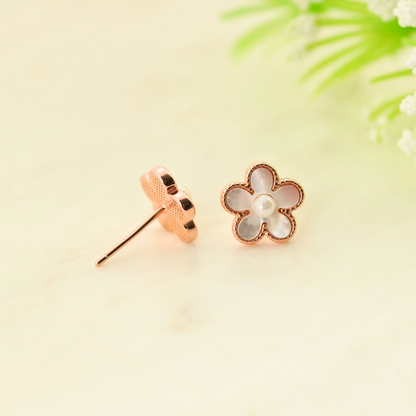 Flora Rose Gold Earrings