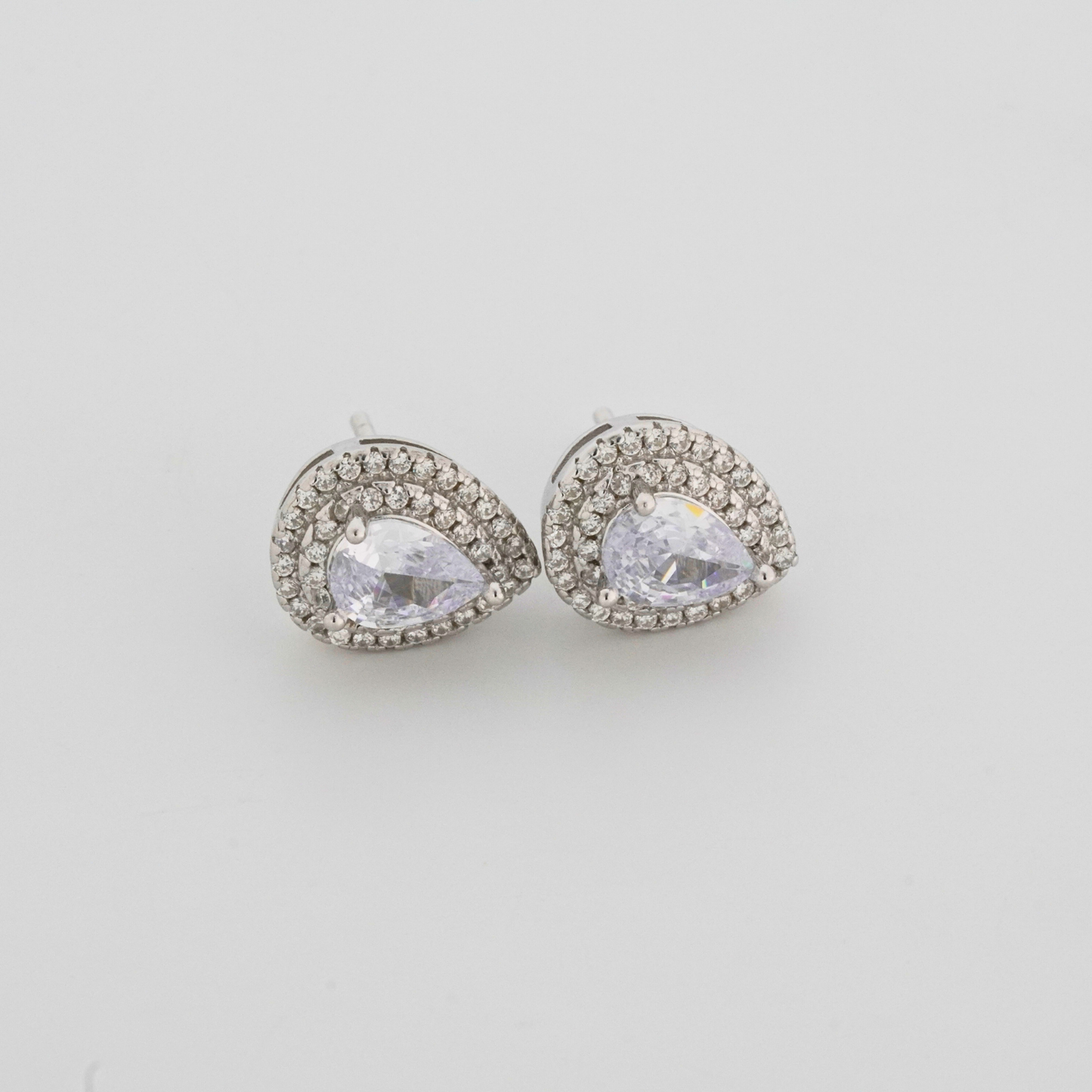 Dewdrops Rhodium Earrings