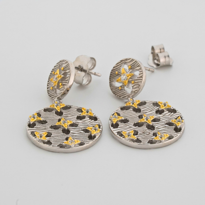Starborn Rhodium Earrings