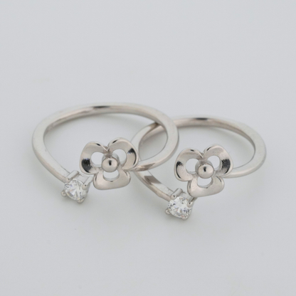 Pollen Rhodium Toe Rings