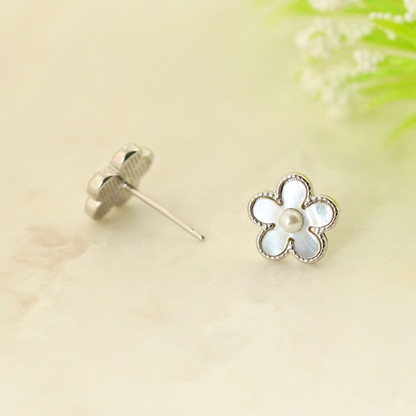Flora Rhodium Earrings