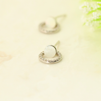 Twain Rhodium Earrings