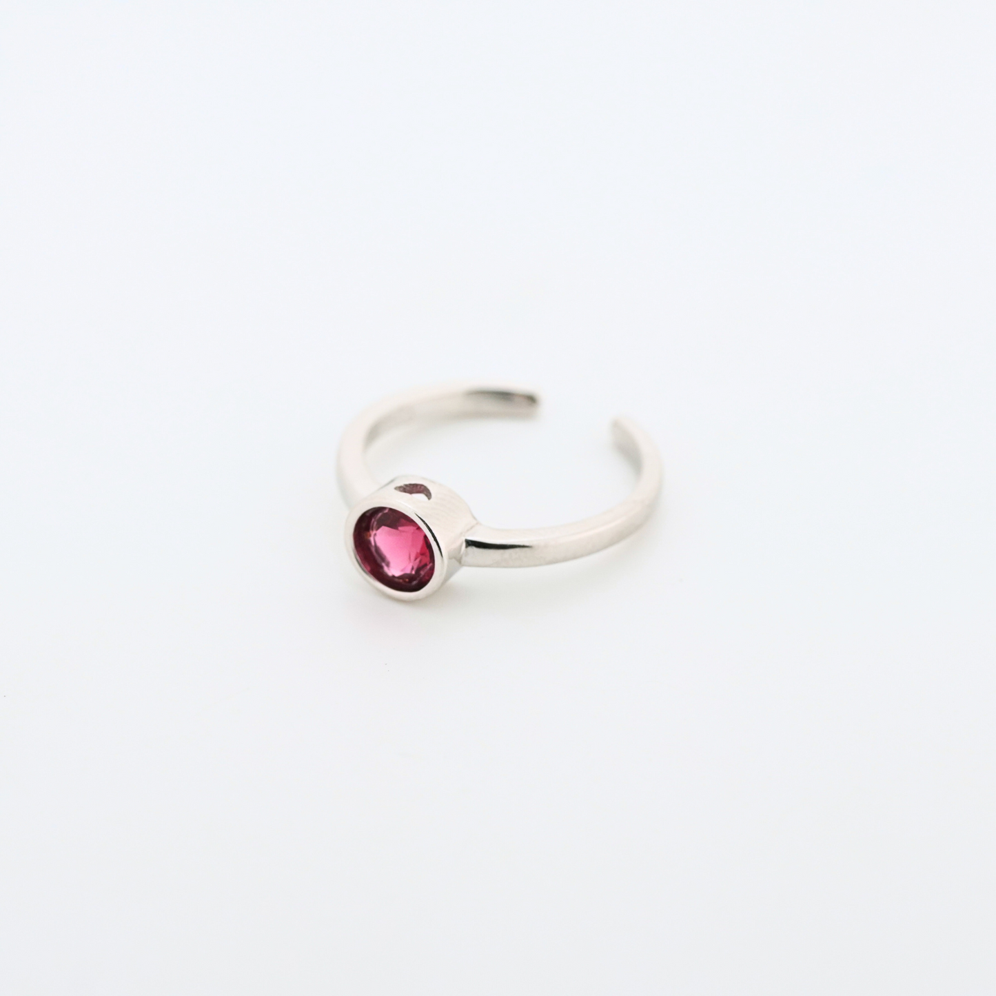 Red Singularity Rhodium Toe Rings