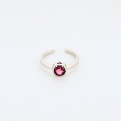 Red Singularity Rhodium Toe Rings