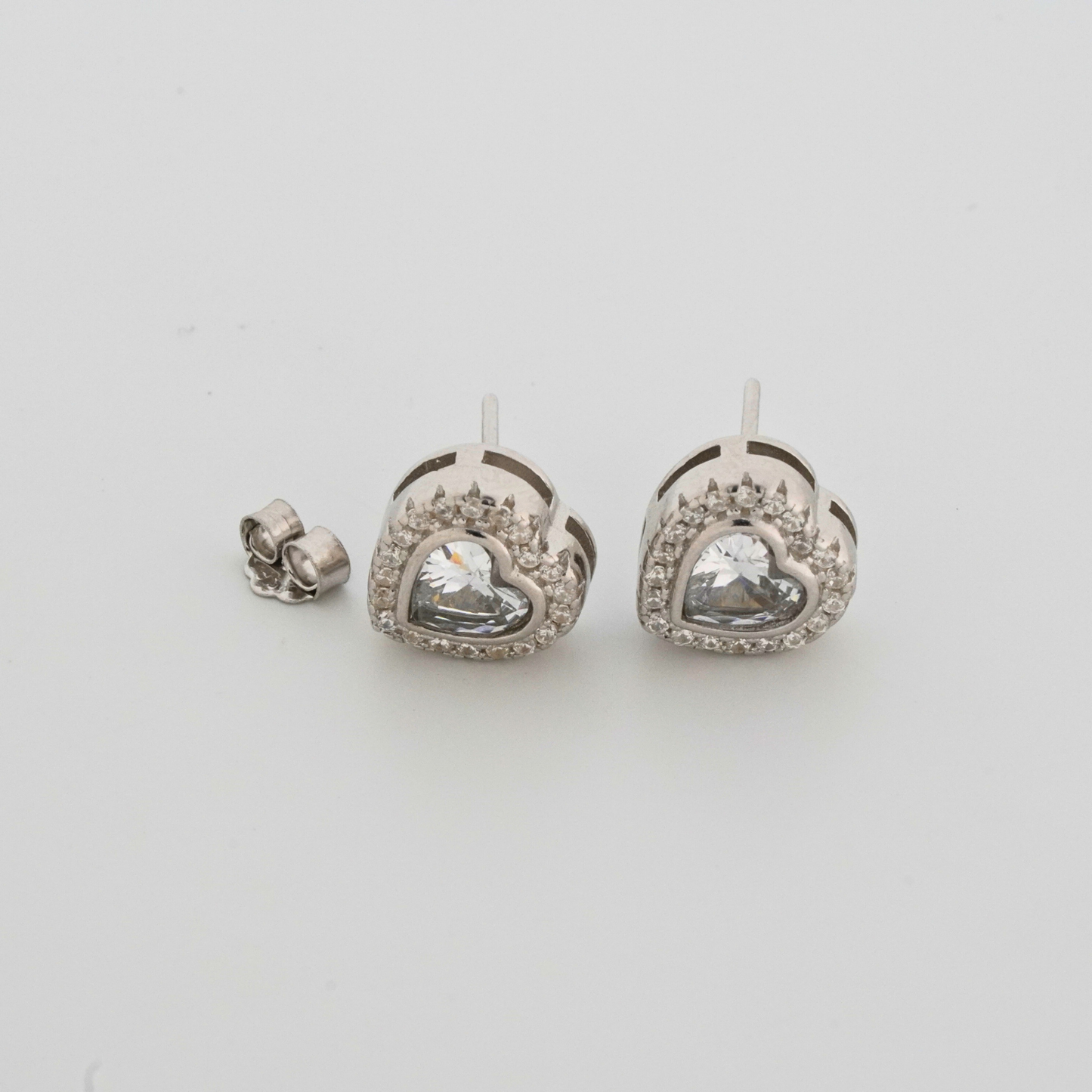 Heartfelt Rhodium Earrings