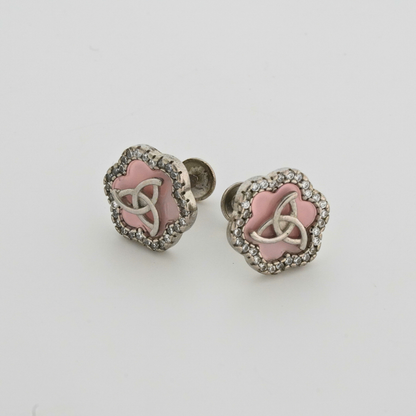 Trine Rhodium Earrings