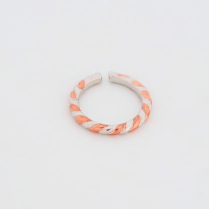 Braids Rose Gold + Rhodium Toe Rings