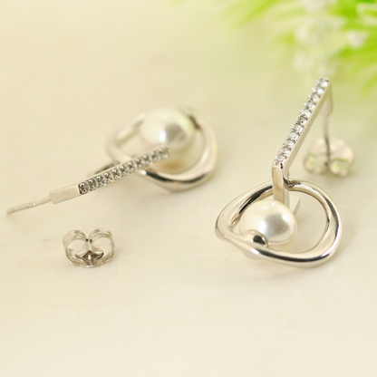 Lumendrop Rhodium Earrings