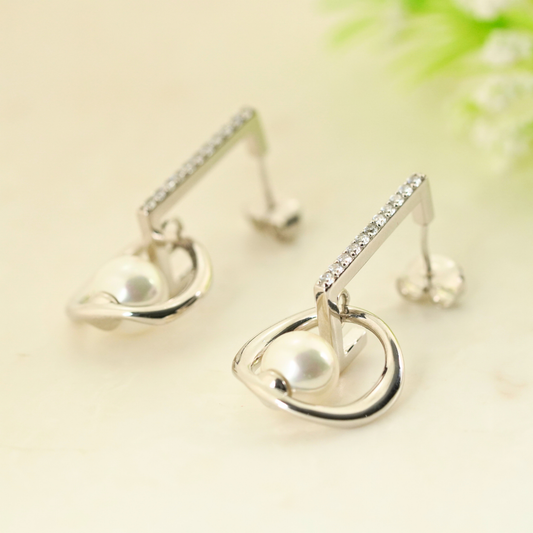 Lumendrop Rhodium Earrings